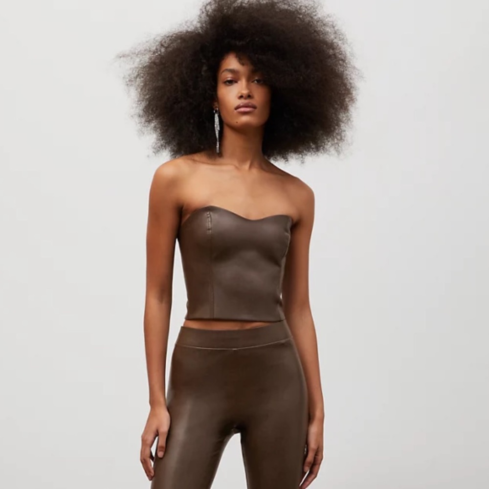 ARITZIA LEATHER TOP